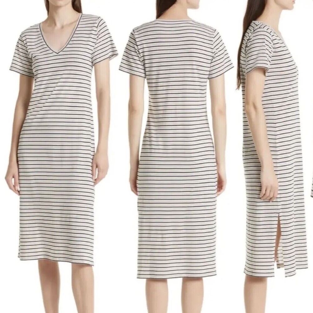 (NWT) M.M. Lafleur The Renee Thin Striped Cotton Woman Dress Size S